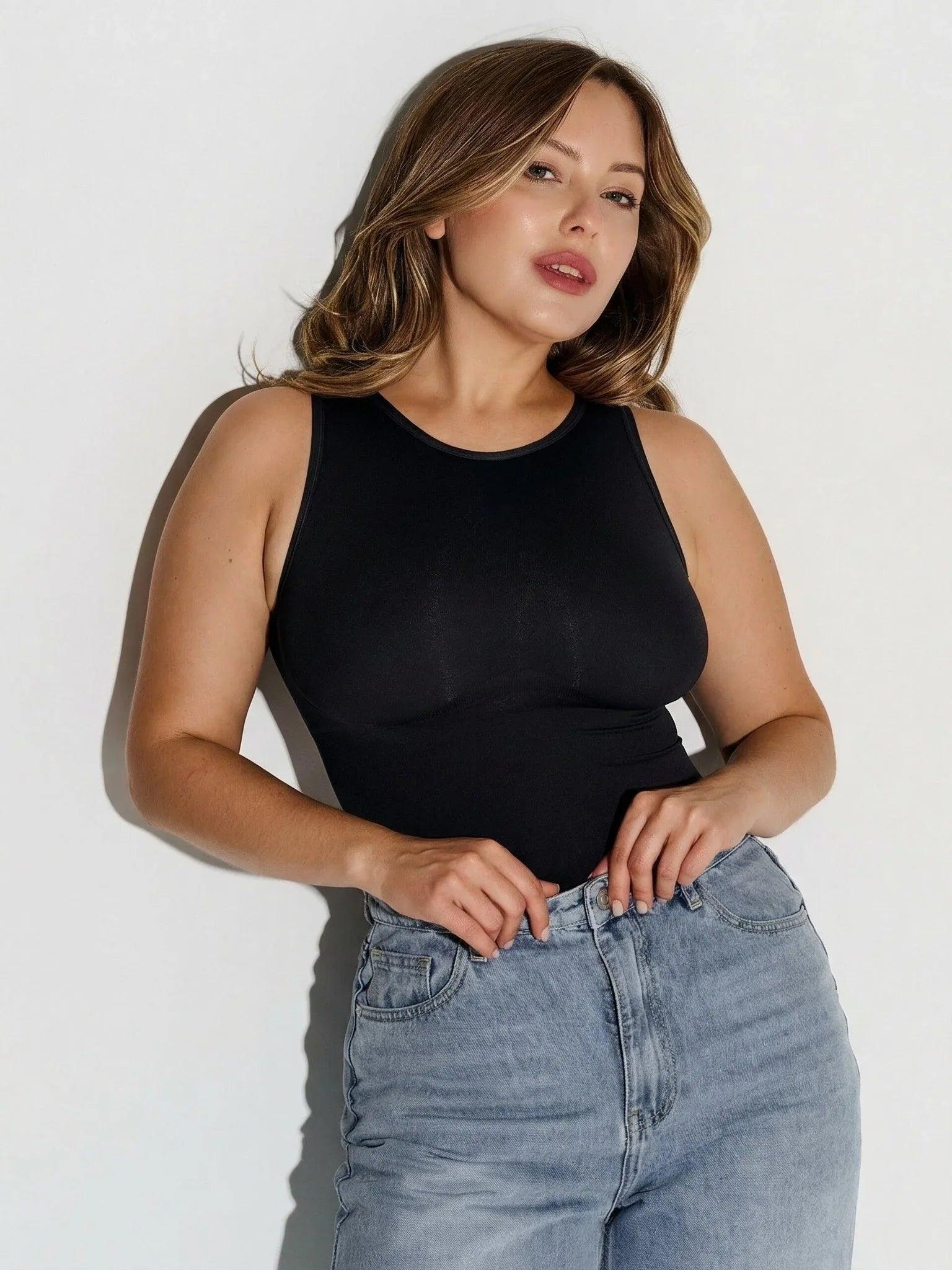 smoothlayer-bodysuit-obsidian-seamless-round-neck-shaper-6918087 - ILARIA Intimates