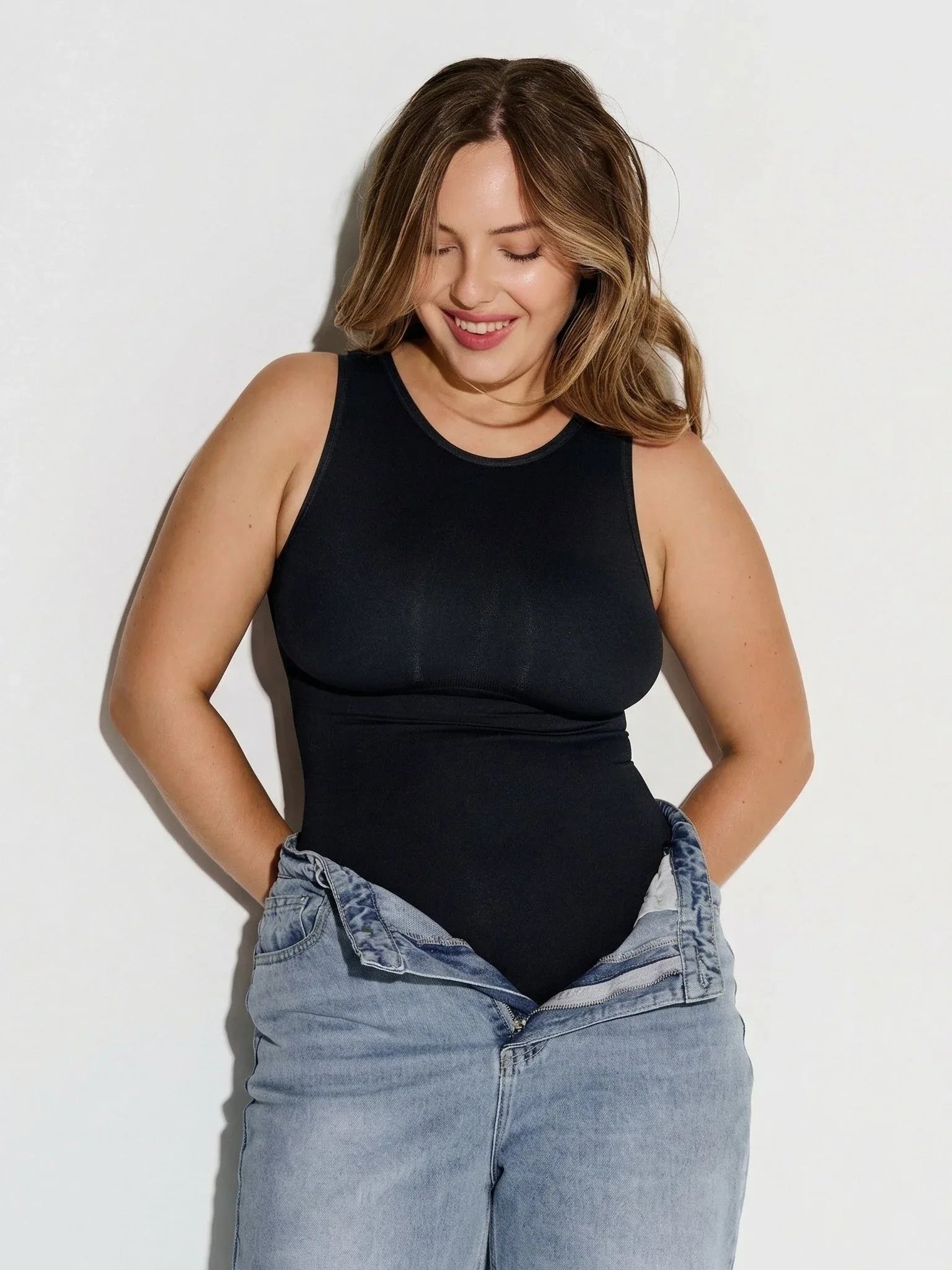 smoothlayer-bodysuit-obsidian-seamless-round-neck-shaper-8036707 - ILARIA Intimates