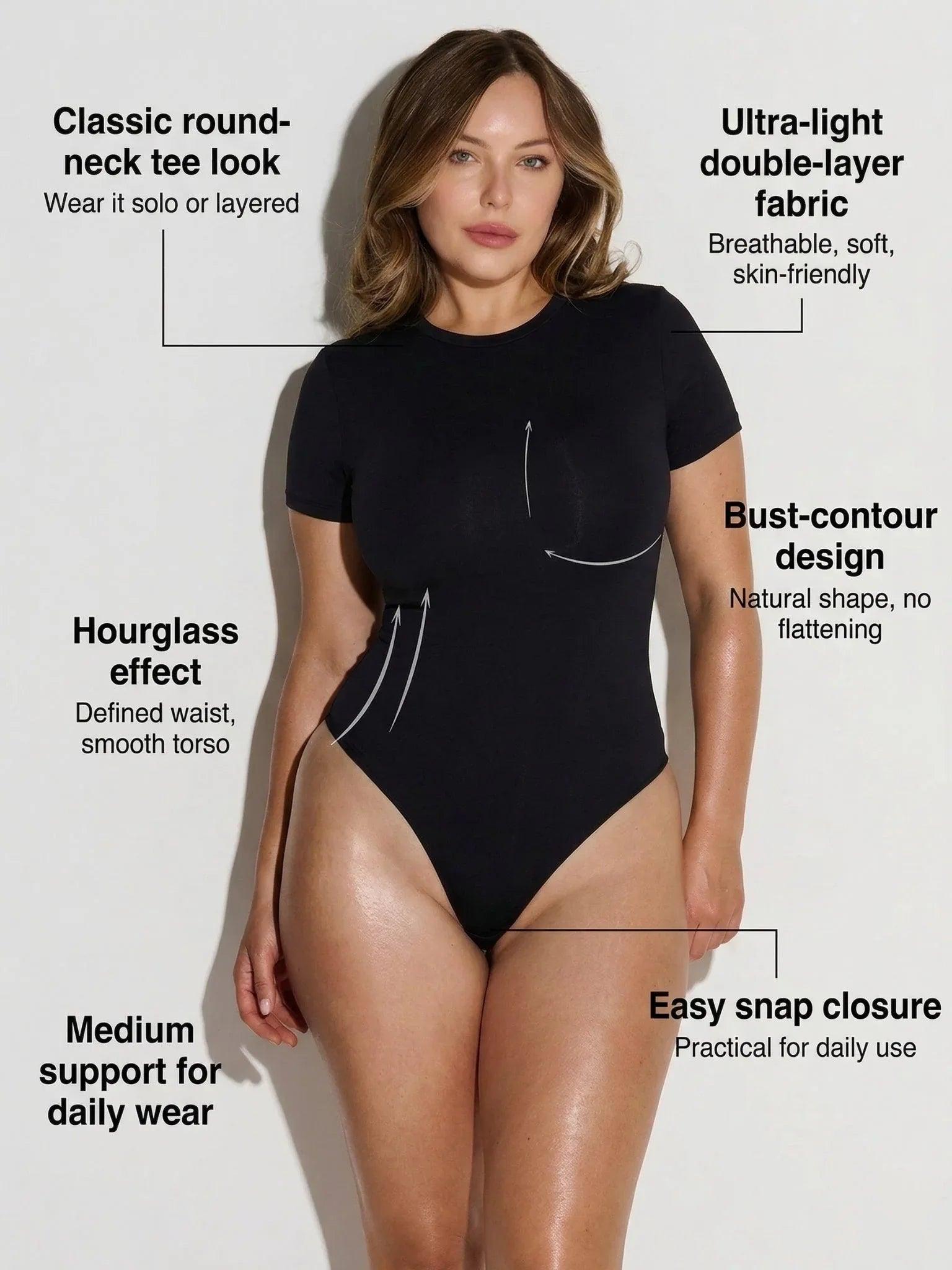 streetform-bodysuit-obsidian-slim-fit-short-sleeve-with-snap-closure-6352768 - ILARIA Intimates