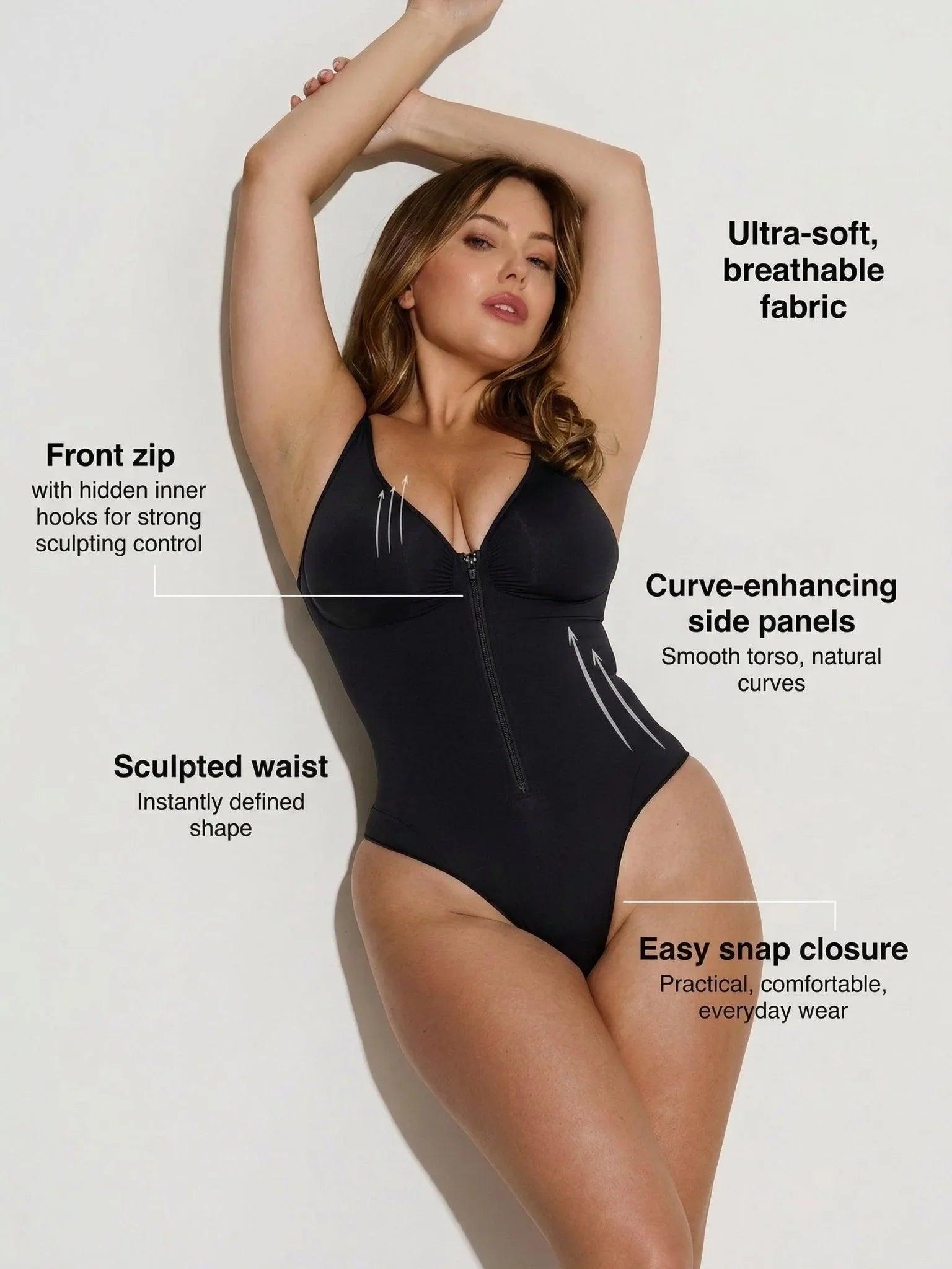 zipsculpt-bodysuit-the-effortless-hourglass-obsidian-2803993 - ILARIA Intimates