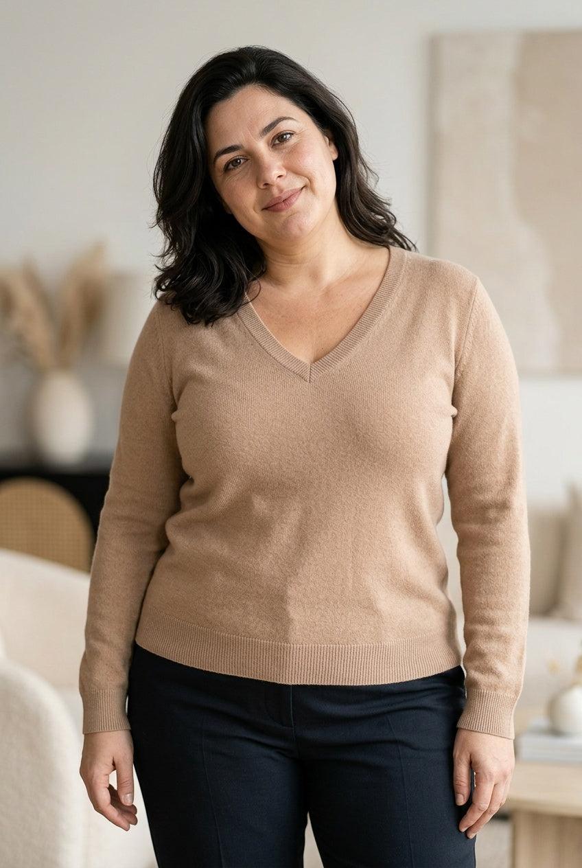 Invisible under v-neck knits