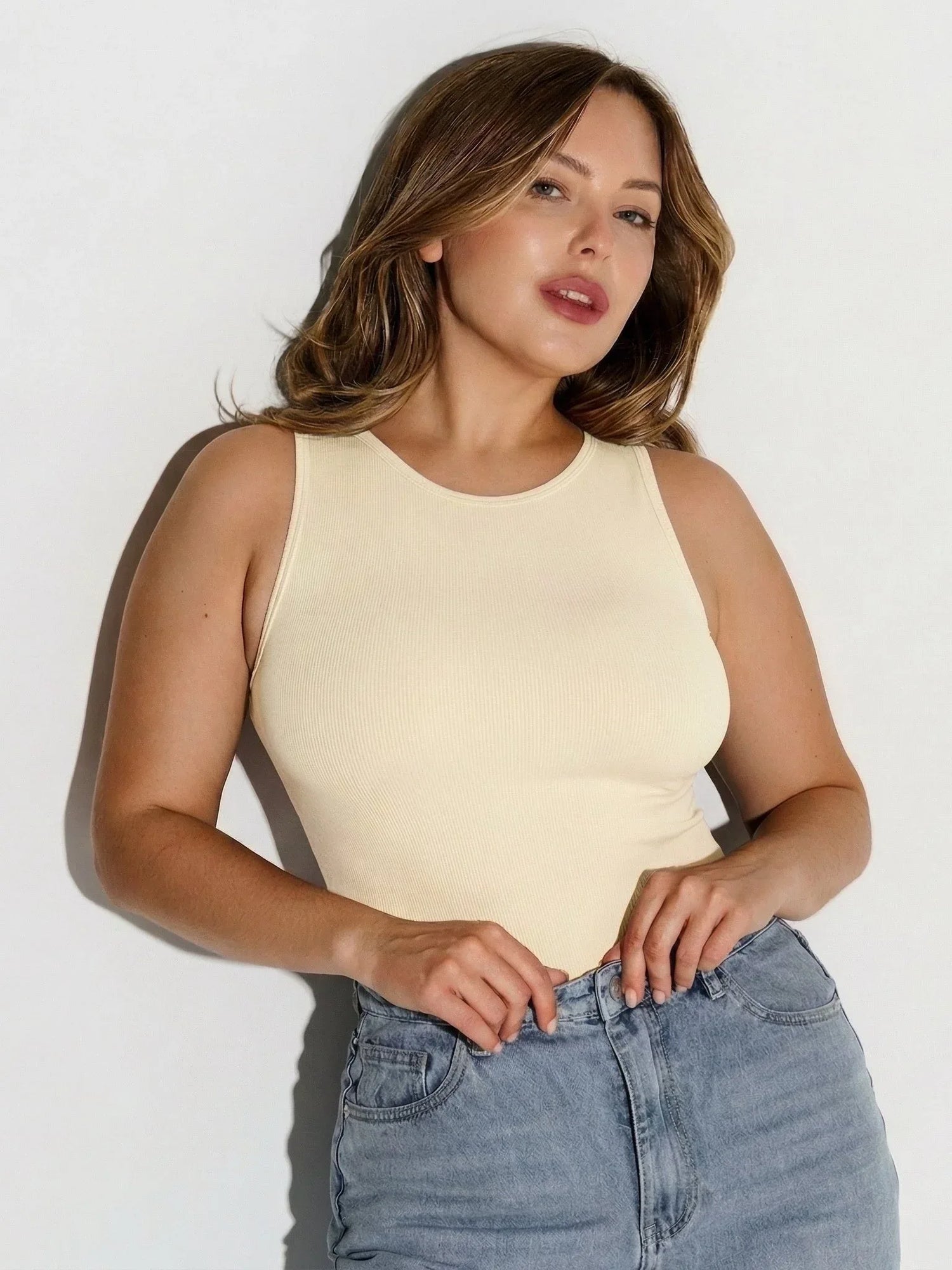 smoothlayer-bodysuit-cream-seamless-round-neck-shaper-9164708 - ILARIA Intimates 