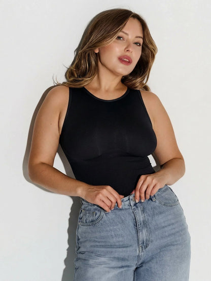 smoothlayer-bodysuit-obsidian-seamless-round-neck-shaper-6918087 - ILARIA Intimates 