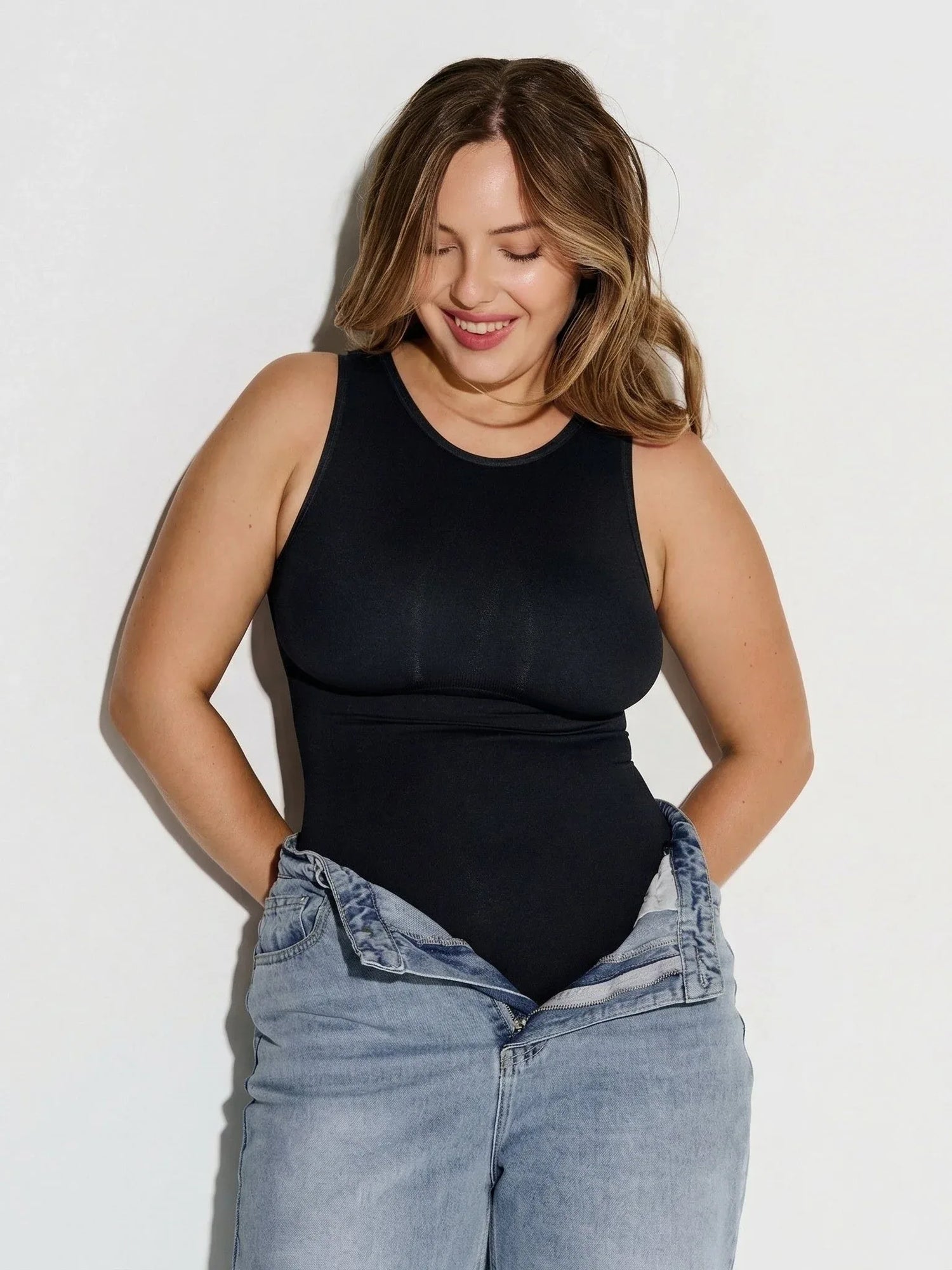 smoothlayer-bodysuit-obsidian-seamless-round-neck-shaper-8036707 - ILARIA Intimates 