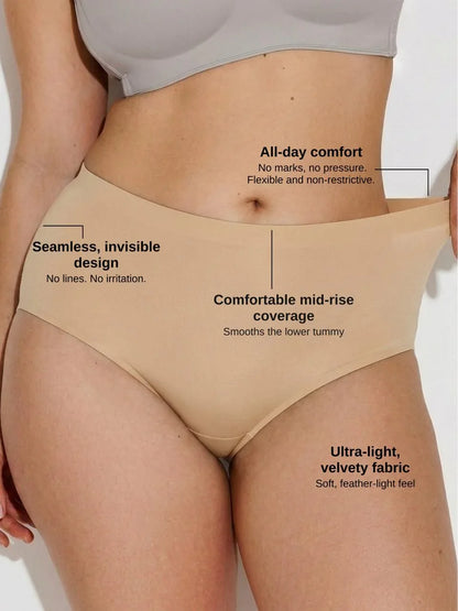 softline-briefs-sandstone-seamless-no-show-panties-with-cotton-gusset-9488516 - ILARIA Intimates 